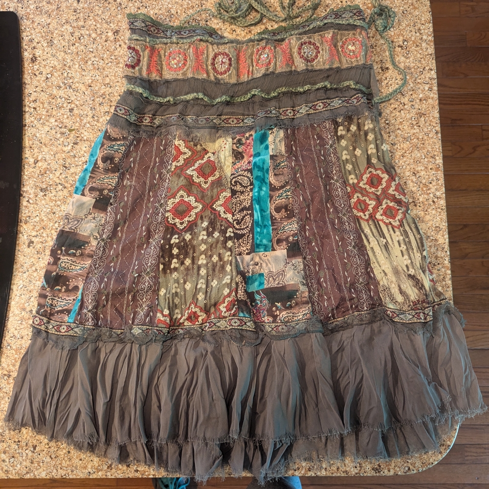 Bohemian Patchwork Skirt - Multicolor